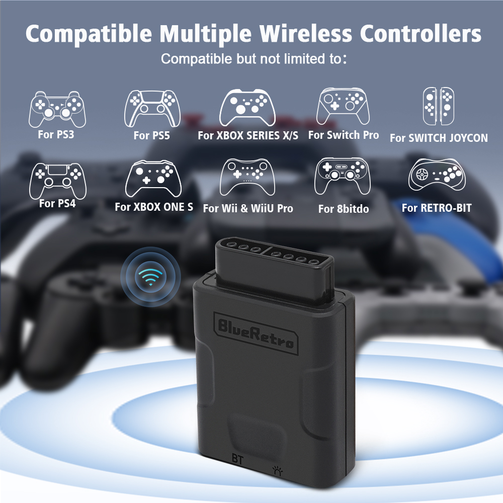 Gaming Console For Tv Xbox - Retroscer-Bluetoothワイヤレスコントローラー,nes sfc用アダプター,ps4,ps5,proコントローラー,xbox one