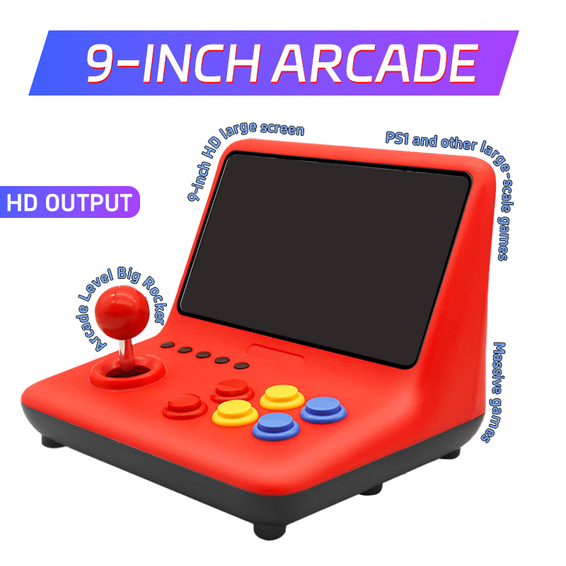Gaming Console For Sale - Coopreme A12 9インチIPS大画面アーケードゲーム機、5000ゲーム搭載、ダブルジョイスティック、デスクトップGBA小型ゲーム機