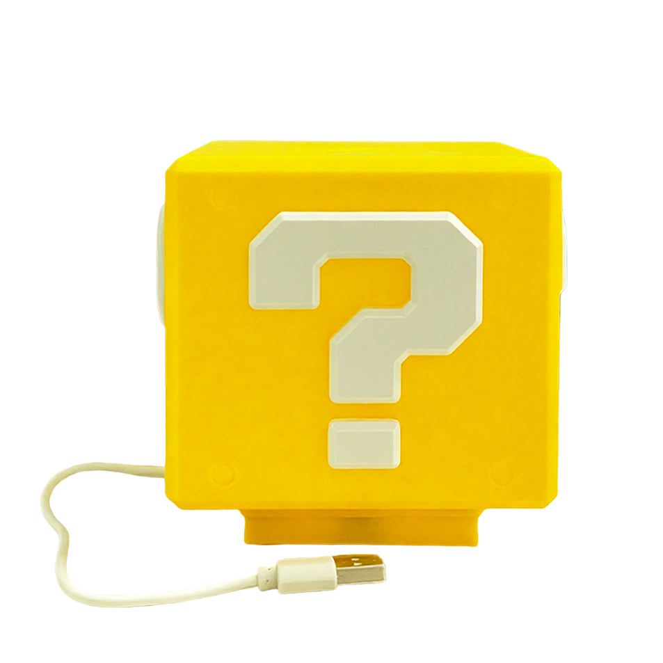 Gaming Console Design - 2026年版 クエスチョンブロックランプ サウンドエフェクト付き USB給電 LEDナイトライト ゲーミングルーム装飾用
