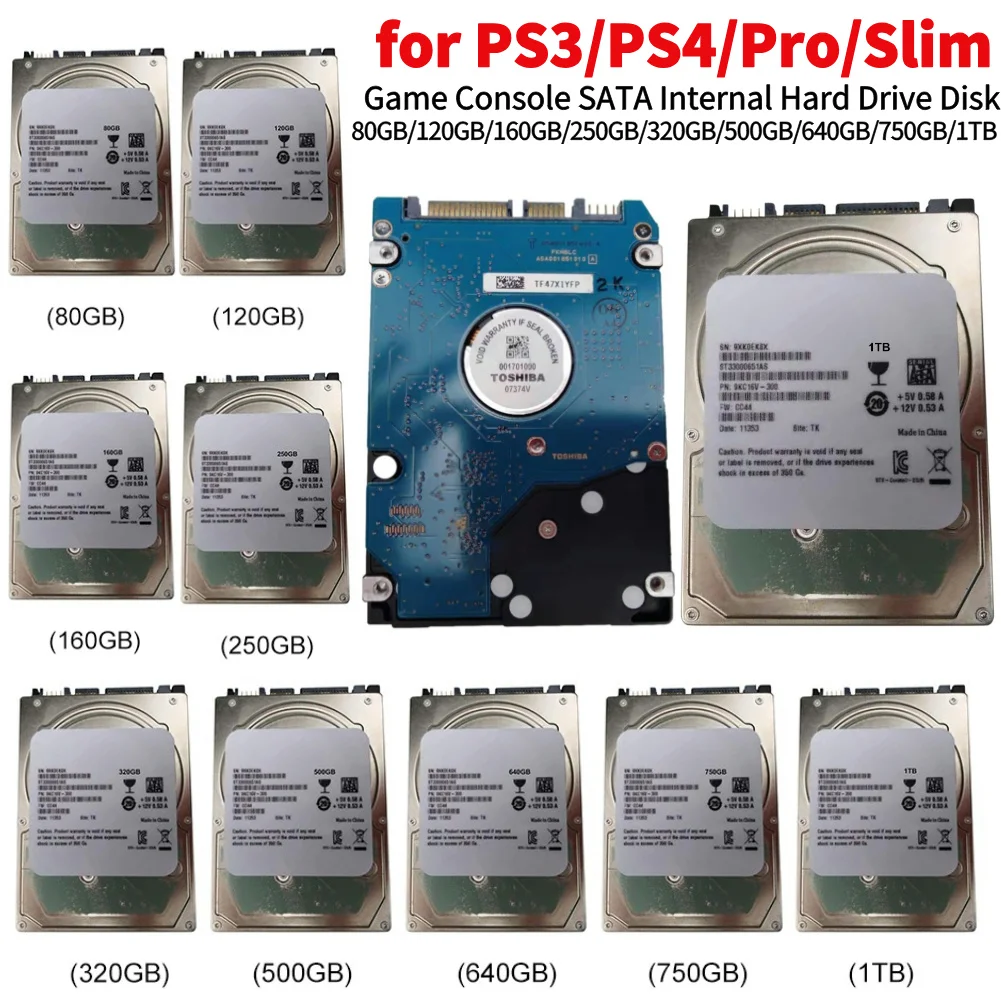 Gaming Console Best - 高速300M/s SATAインターフェース内蔵ハードドライブディスク Sony PS3/PS4/Pro/Slimゲーム機用ハードディスク 80GB-1TB