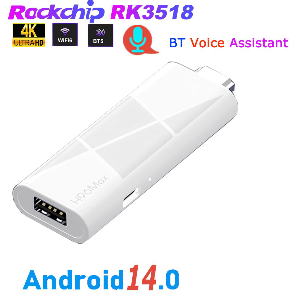 Gaming Console For Android Tv - RK3518 Android 14.0 TVスティック 音声アシスタントリモコン 4Kビデオ