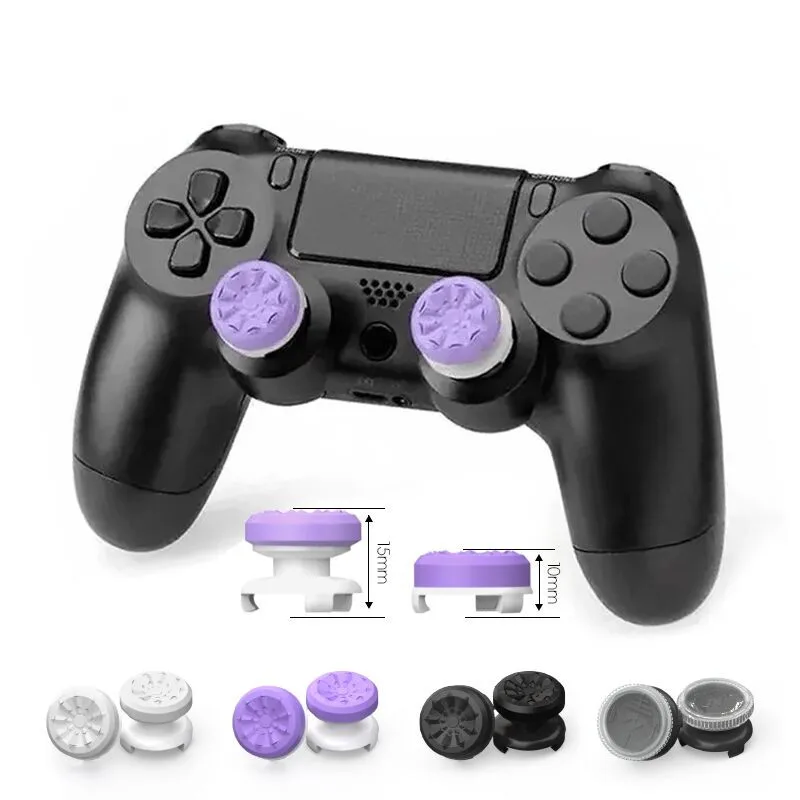Gaming Console With Tv - 2 個のハンドグリップエクステンダーキャップ PS4 ゲームコントローラーゲームパッドサムスティックグリップ用ハイ/ローライズカバー PS4 5、Xbox