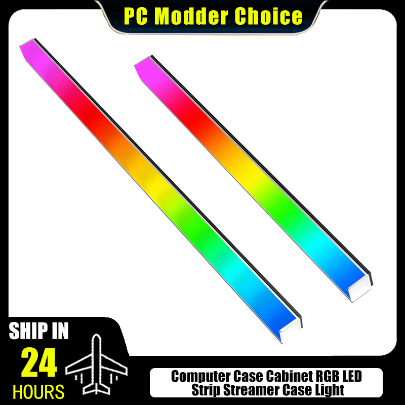 Led Gaming Light Strip - アルミニウムハードライトバーデュアルサイドRGBランプストリップシンフォニー点滅LEDライト30cm/40CMコンピュータケースシャーシ用5V 3ピン同期