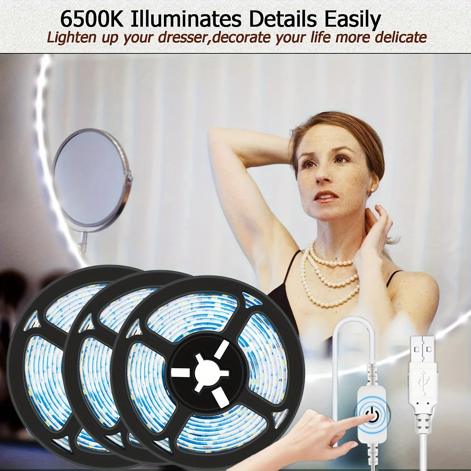 Led Gaming Light Strip - USB LEDストリップライト 5V 2835 SMD タッチコントロールスイッチ