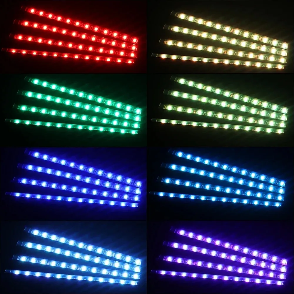 ユニバーサル48 LED USB車用RGBアンビエントフット - Led Gaming Light Strip のレビューと価格