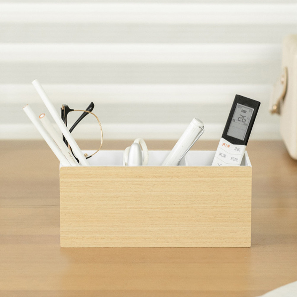 木製卓上収納オーガナイザー マルチグリッドデスクトップペンホ - Controller Stand Holder のレビューと価格