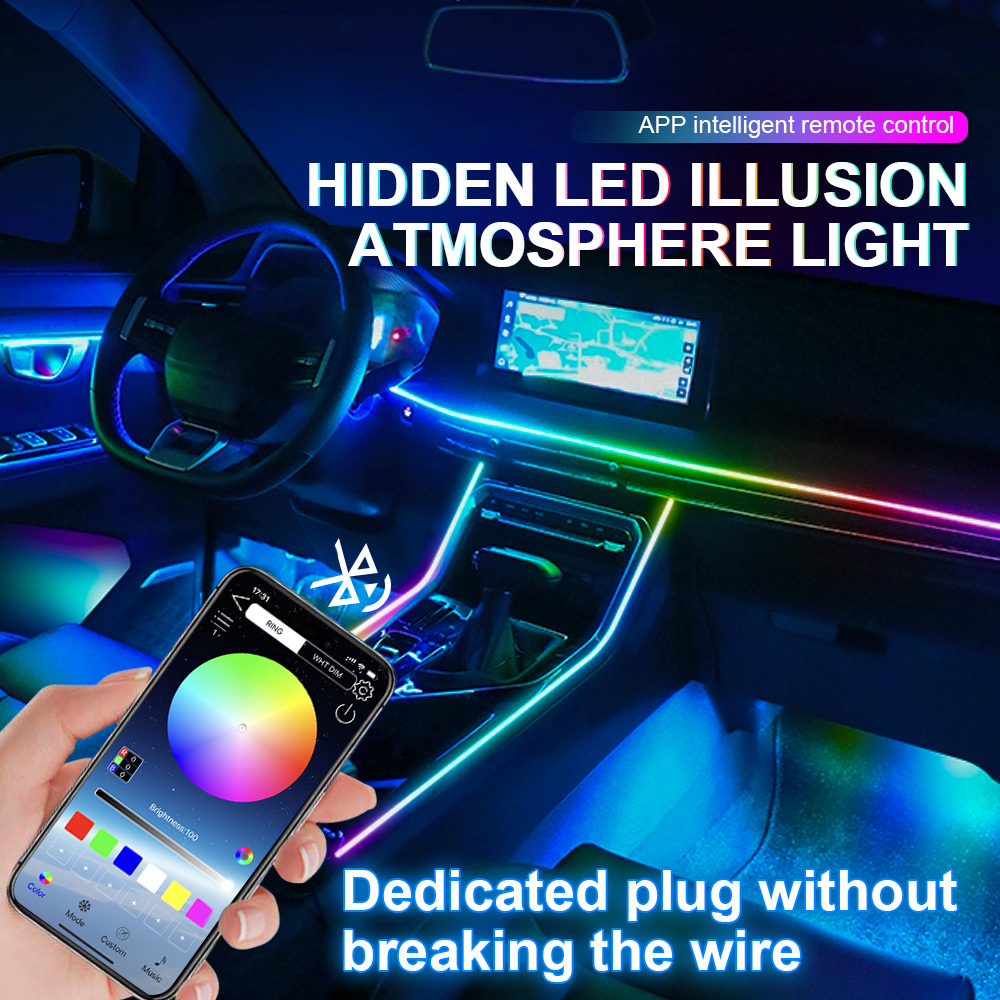 6/10/14/18インチ 1台用 車内雰囲気ライト LED - Led Gaming Light Strip のレビューと価格