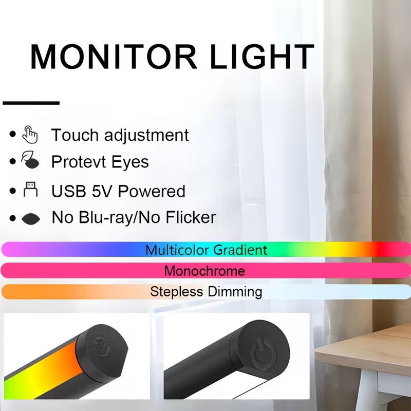 5V USB LEDスクリーン吊り下げライト、デスク用アイプ - Led Gaming Light Strip のレビューと価格