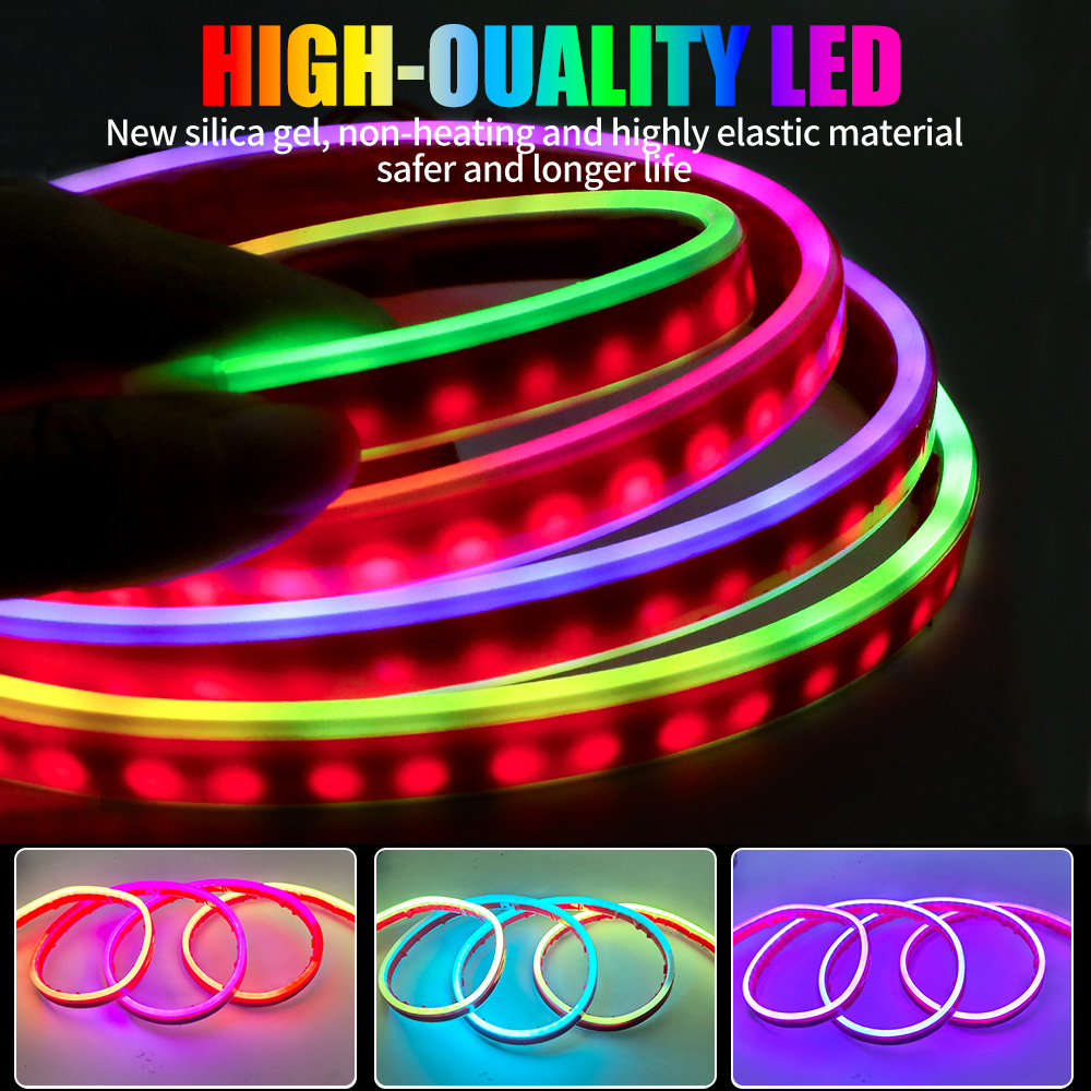 RGB ダイナミックスキャンスタートアップ DRL デイタイ - Led Gaming Light Strip のレビューと価格