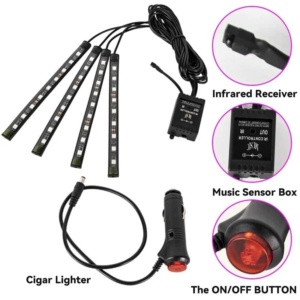 ネオンLED RGB車体下部ライト リモコン/アプリ制御 フ - Led Gaming Light Strip のレビューと価格