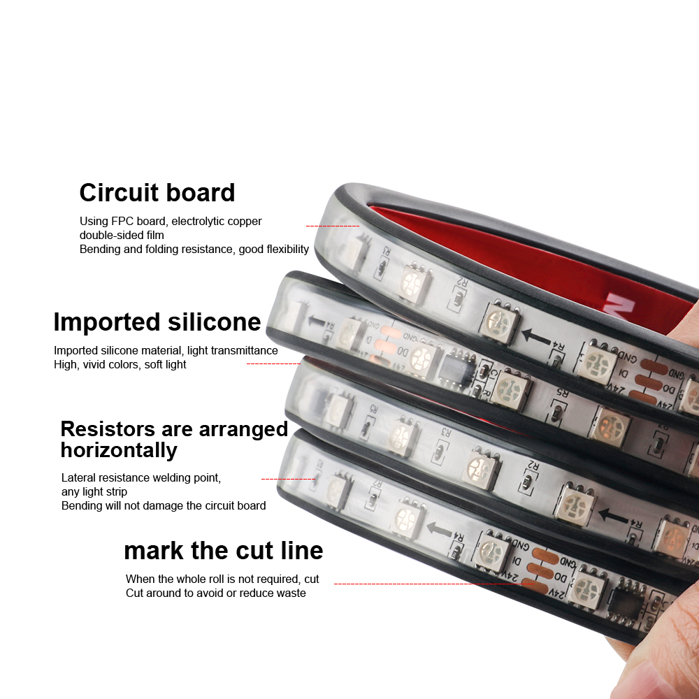 12V/24Vトラック用LEDストリップライト RGBアンビ - Led Gaming Light Strip のレビューと価格