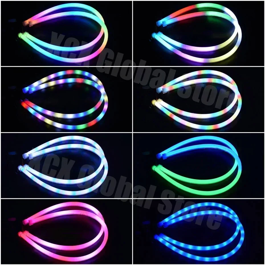 車のヘッドライト装飾ライト,アプリケーション制御付きの柔軟な - Led Gaming Light Strip のレビューと価格