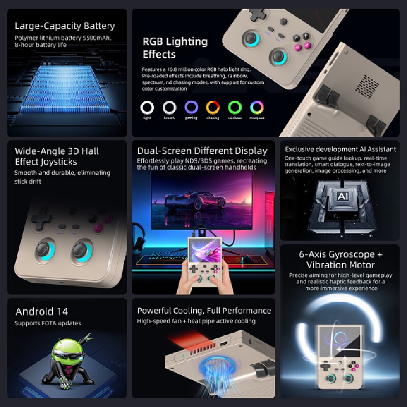 携帯型ゲーム機Rg477v レトロポータブルゲームデバイス  - Gaming Console For Android Tv のレビューと価格