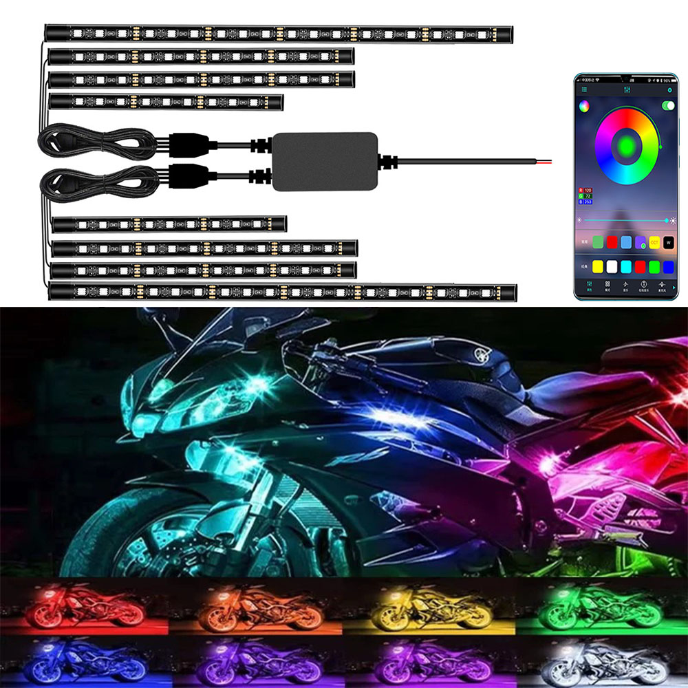 オートバイ LED 装飾ライト rgb LED ライトストリ - Led Gaming Light Strip のレビューと価格