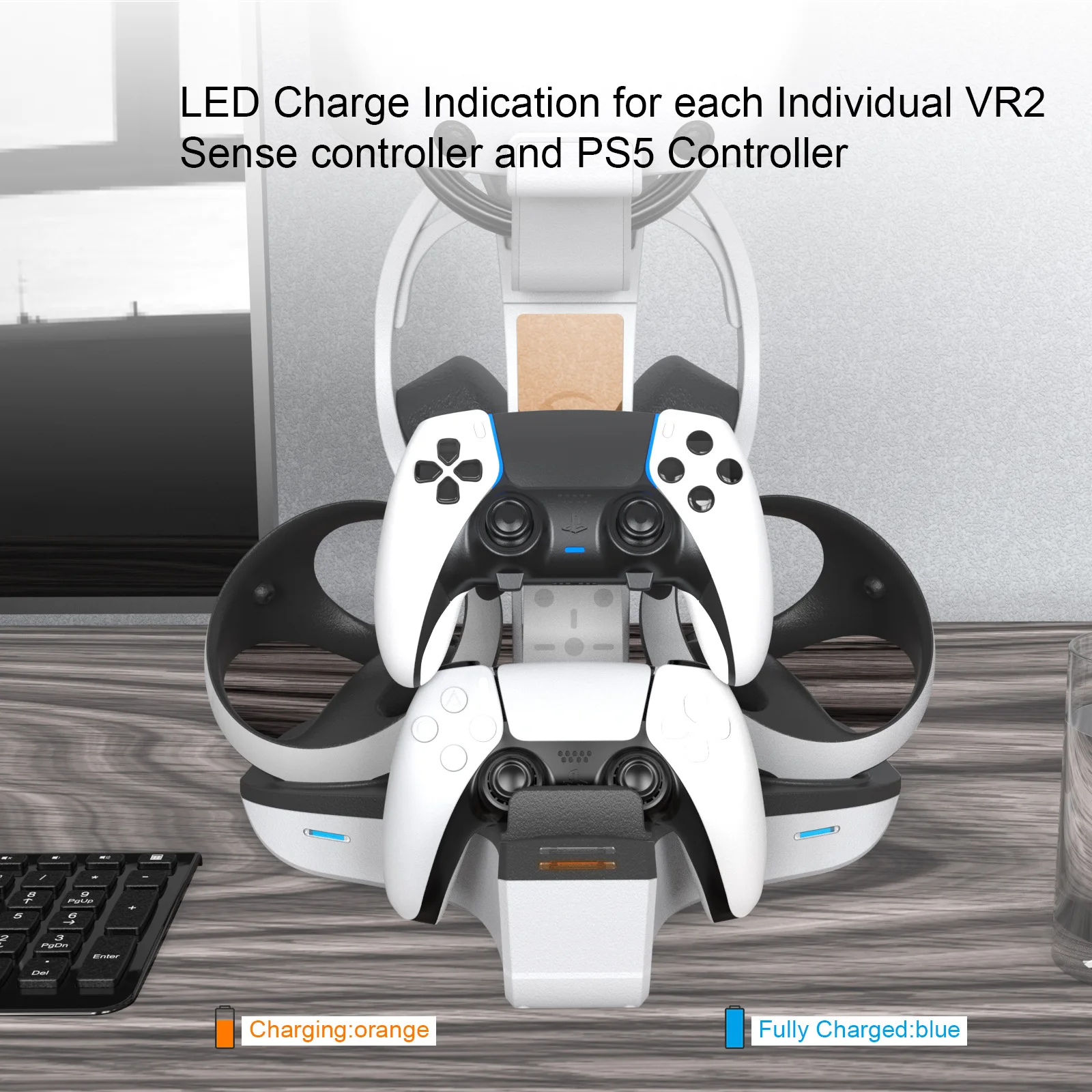 PS5 VR2コントローラー用、新しいJYS-P5156冷却 - Controller Stand Holder のレビューと価格