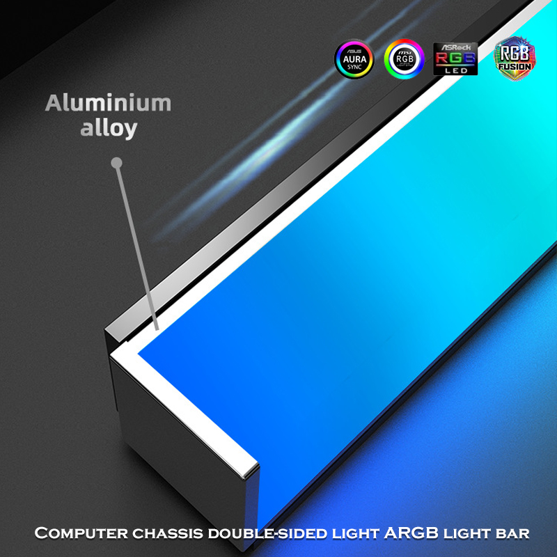 アルミニウムハードライトバーデュアルサイドRGBランプストリ - Led Gaming Light Strip のレビューと価格