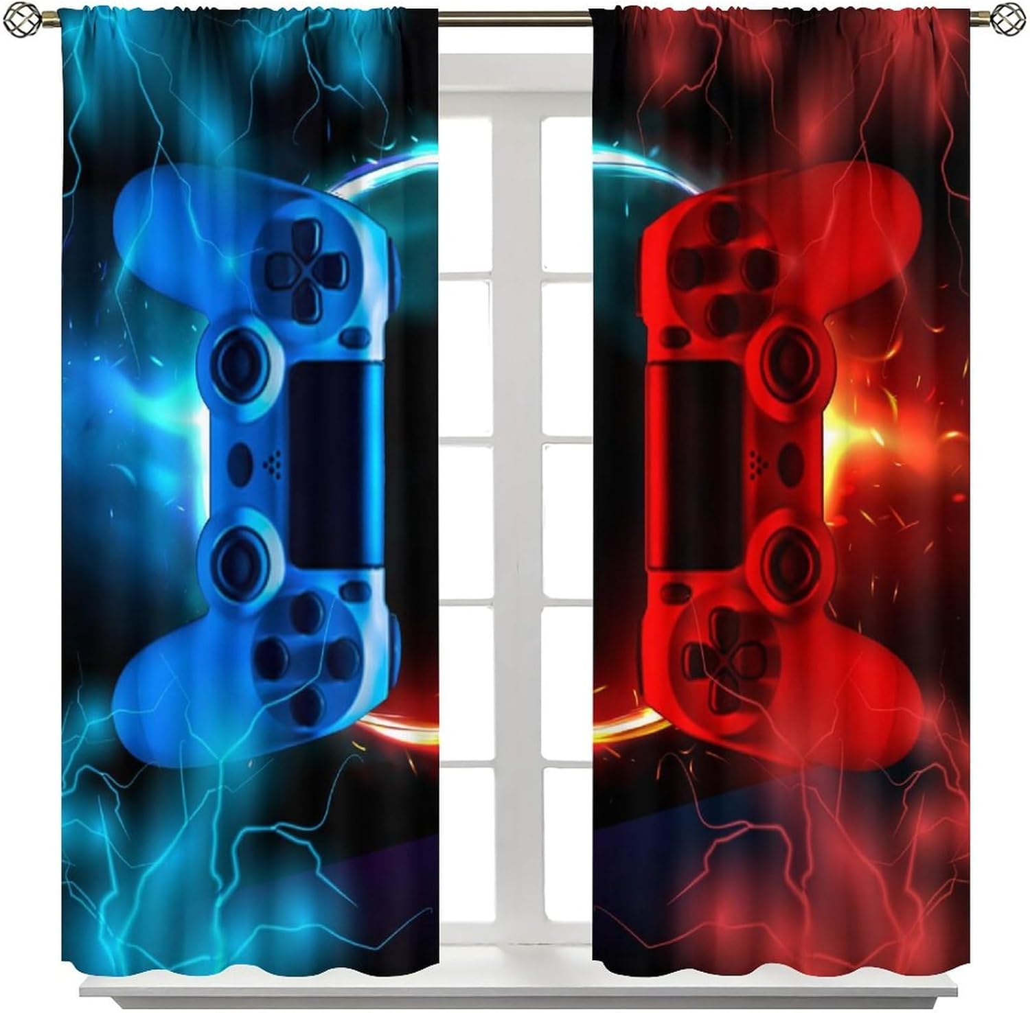 ゲーミングカーテン ブルー レッド アーケードコンソール ポ - Gaming Console Cafe のレビューと価格