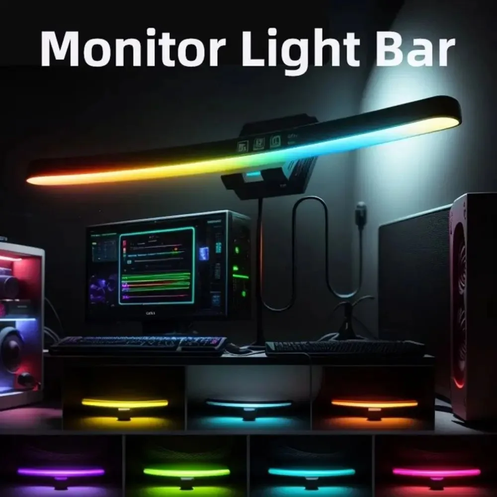 コンピューターモニターライトバーRGB音楽リズムスクリーンハ - Led Gaming Light Strip のレビューと価格